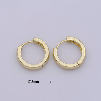 14K Gold Filled 18mm Minimalist Huggie Earrings | AB1213