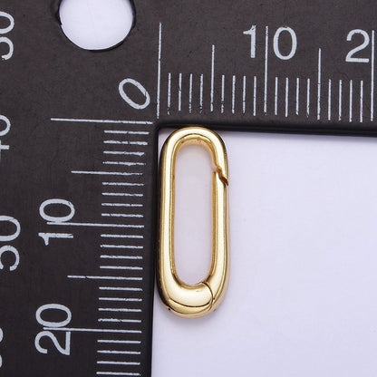 14K Gold Filled 18mm Oblong Push Spring Gate Findings | Z809