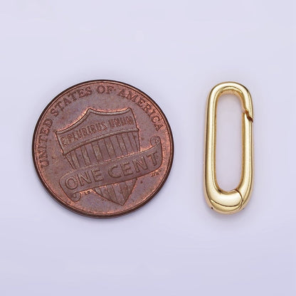 14K Gold Filled 18mm Oblong Push Spring Gate Findings | Z809