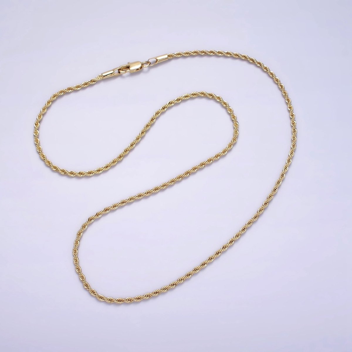 14K Gold Filled 1.8mm Rope 16 Inch, 18 Inch Choker Layering Chain Necklace | WA-2115 WA-2116 Clearance Pricing