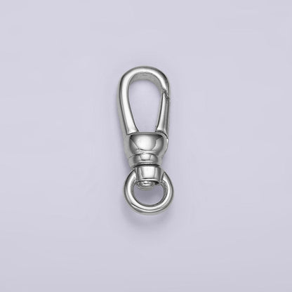 14K Gold Filled 18mm Trigerless Swivel Oblong Push Gate Closure Finding in Gold &amp; Silver | Z638