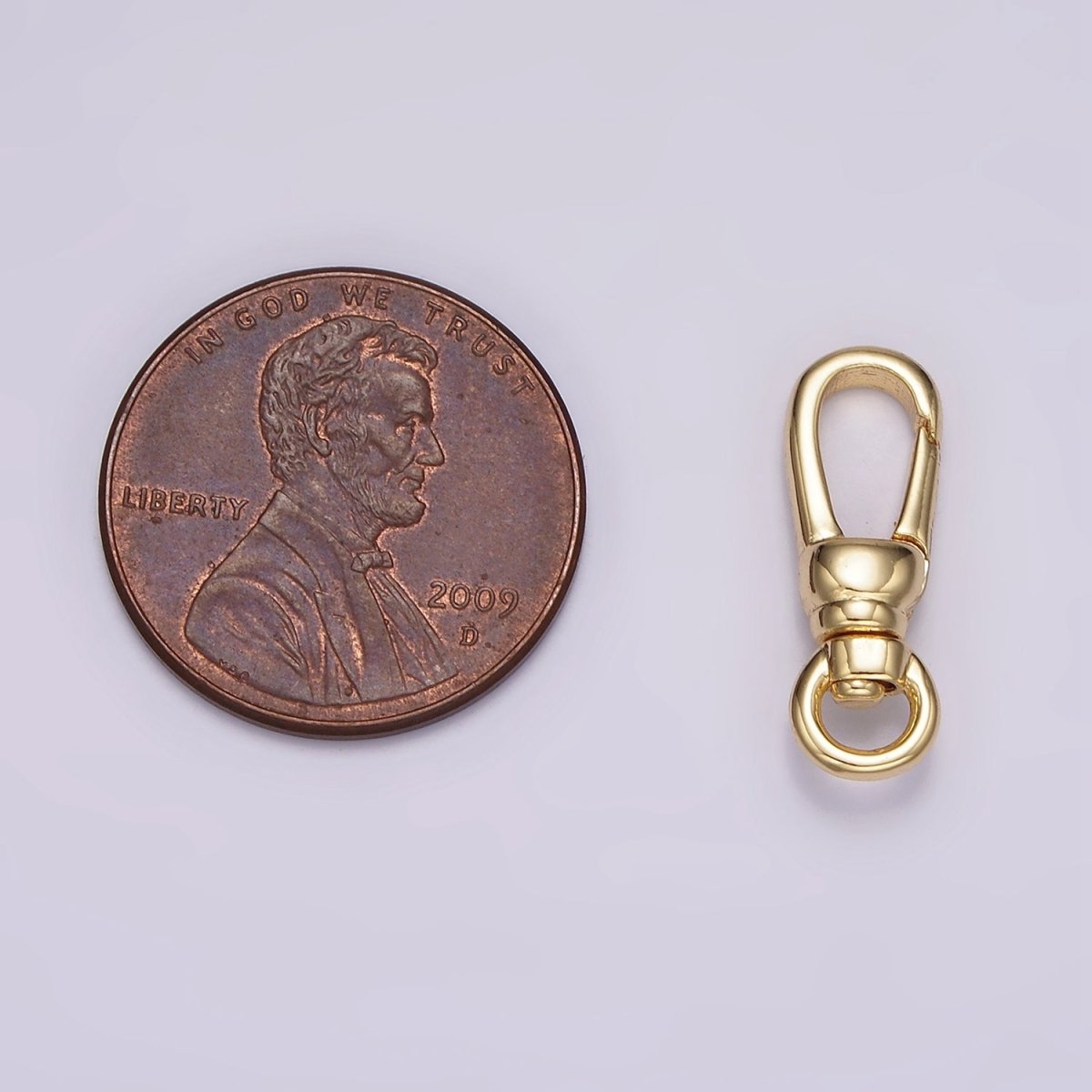 14K Gold Filled 18mm Trigerless Swivel Oblong Push Gate Closure Finding in Gold &amp; Silver | Z638