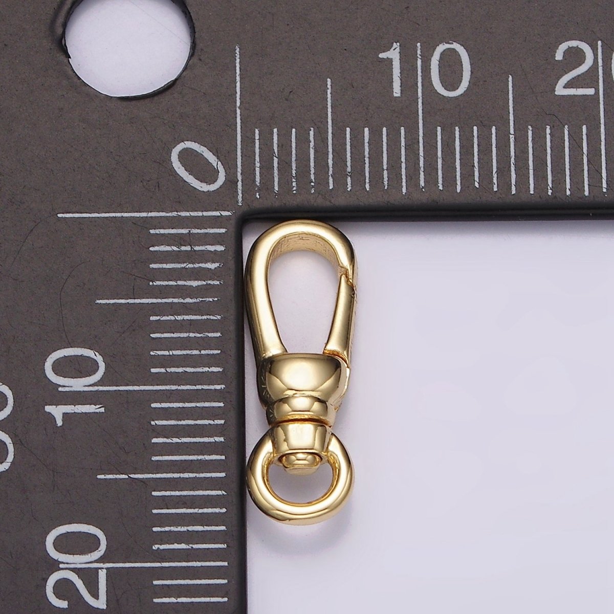14K Gold Filled 18mm Trigerless Swivel Oblong Push Gate Closure Finding in Gold &amp; Silver | Z638
