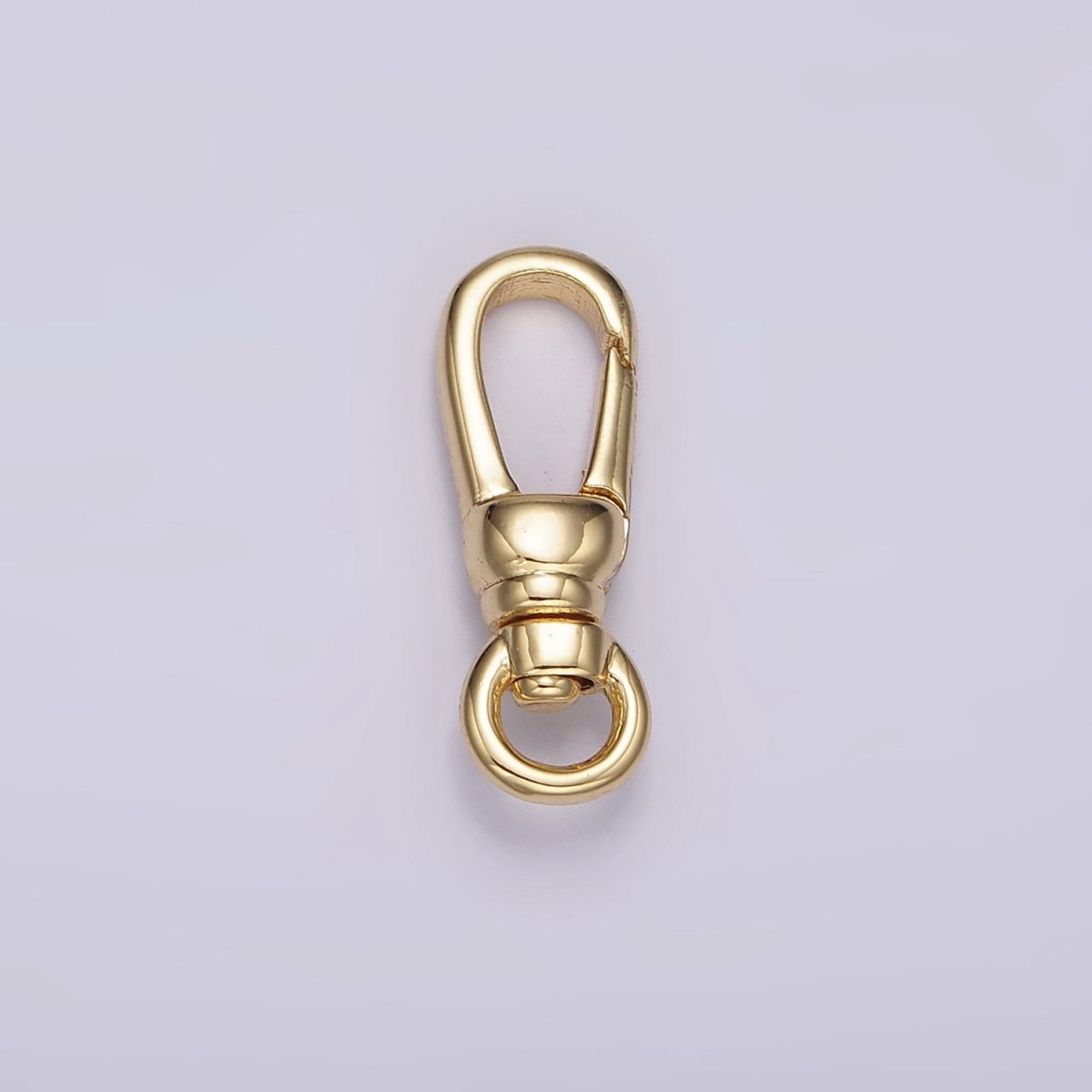 14K Gold Filled 18mm Trigerless Swivel Oblong Push Gate Closure Finding in Gold &amp; Silver | Z638