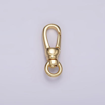 14K Gold Filled 18mm Trigerless Swivel Oblong Push Gate Closure Finding in Gold &amp; Silver | Z638