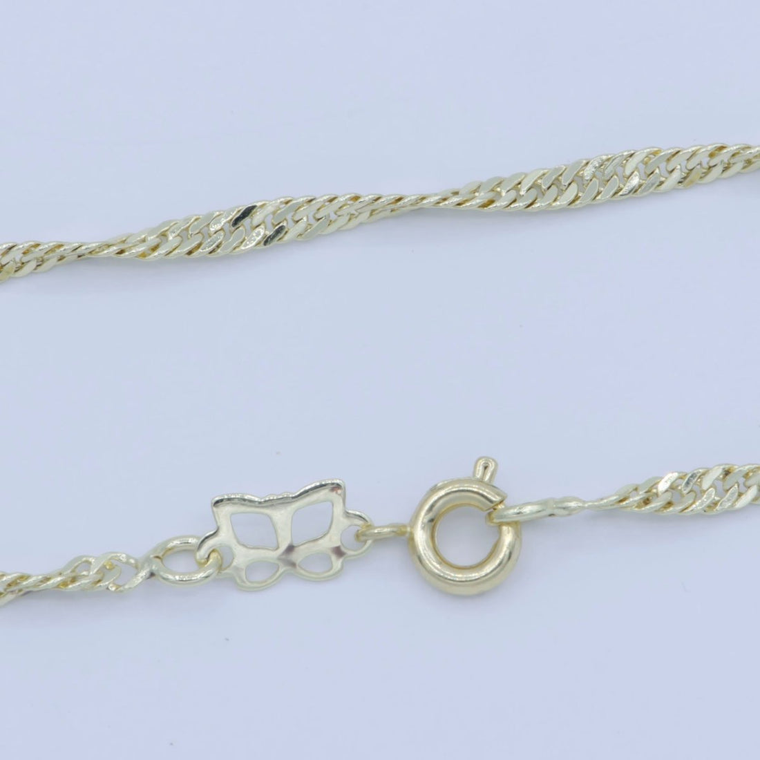 14K Gold Filled 1.8mm Twisted Singapore 18 Inch Chain Layering Necklace | WA-228 Clearance Pricing
