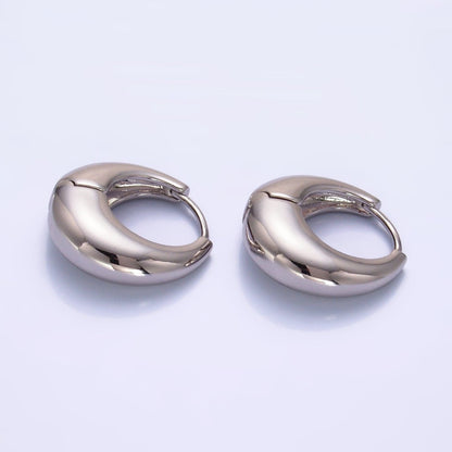 14K Gold Filled 19mm Chubby Dome Minimalist Huggie Earrings | AD1432 AD088