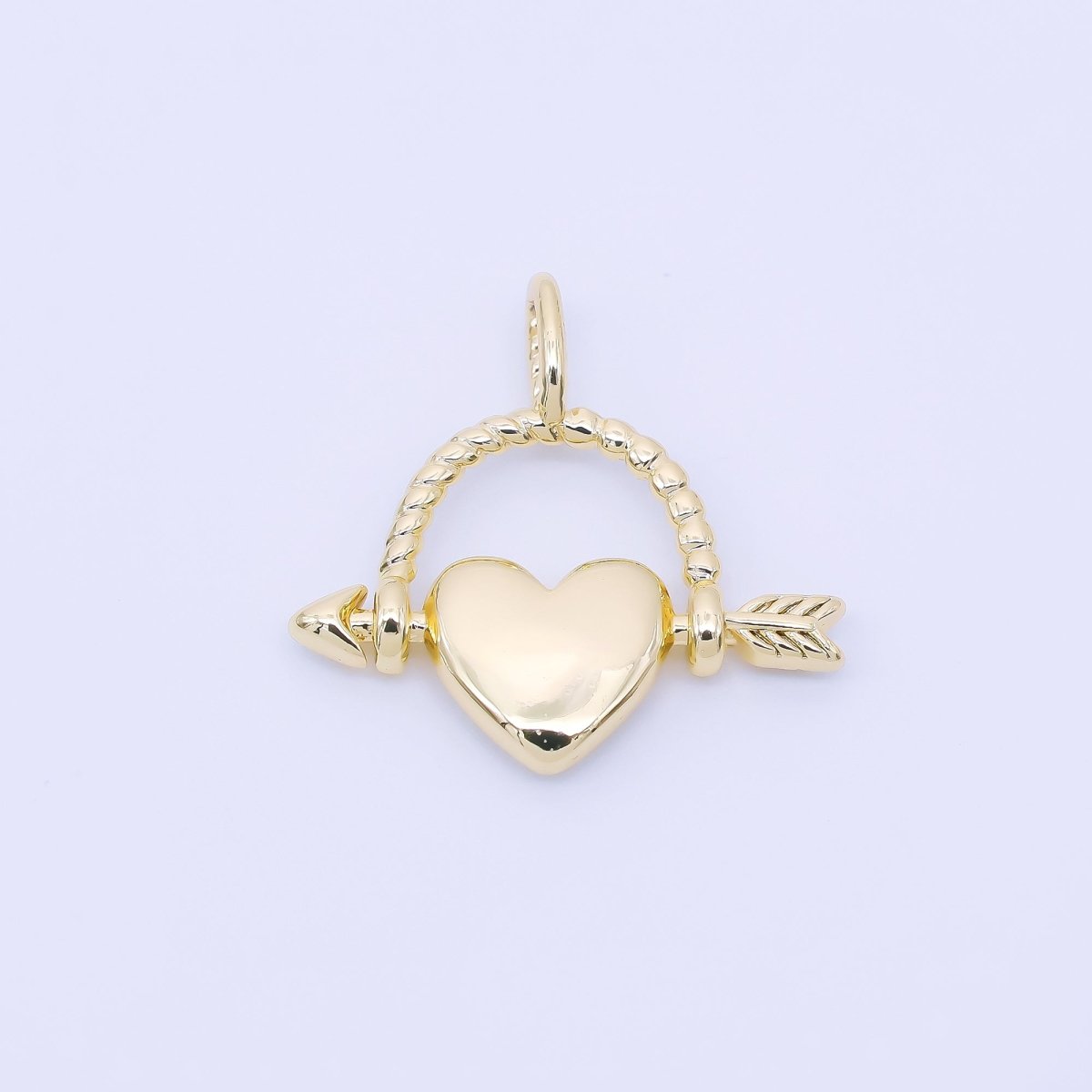 14K Gold Filled 19mm Cupid Heart Love&