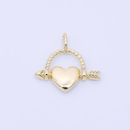 14K Gold Filled 19mm Cupid Heart Love&