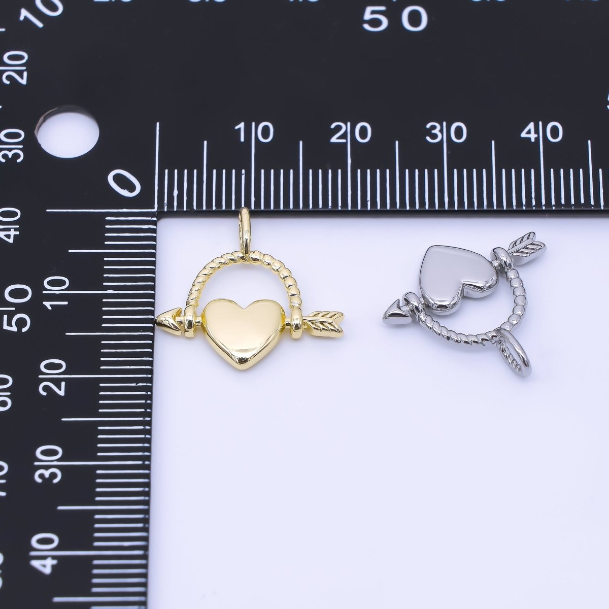 14K Gold Filled 19mm Cupid Heart Love&