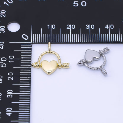 14K Gold Filled 19mm Cupid Heart Love&