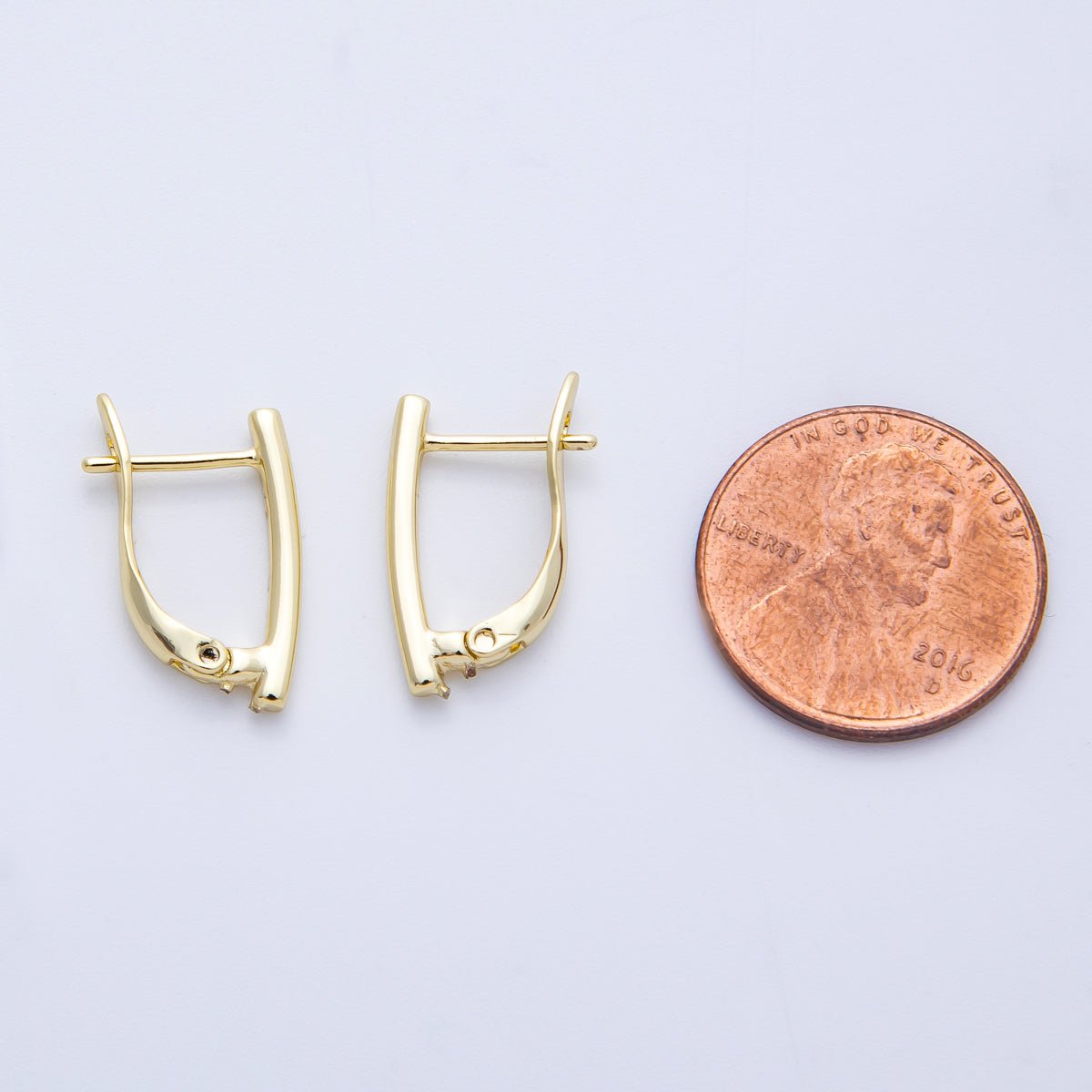 14K Gold Filled 19mm Minimalist English Lock Latch Hoop | Earrings-00227