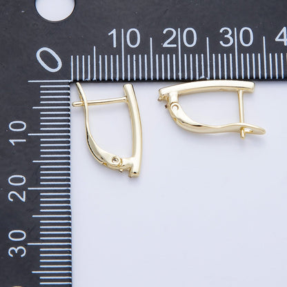 14K Gold Filled 19mm Minimalist English Lock Latch Hoop | Earrings-00227