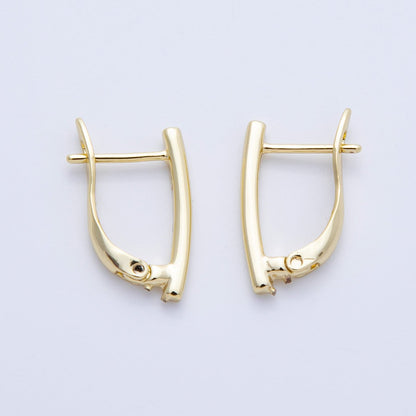 14K Gold Filled 19mm Minimalist English Lock Latch Hoop | Earrings-00227