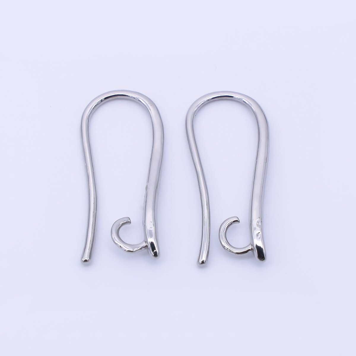 14K Gold Filled 19mm Minimalist Fish Hook Open Loop Earring Findings in Gold &amp; Silver | Z1333 Z1334