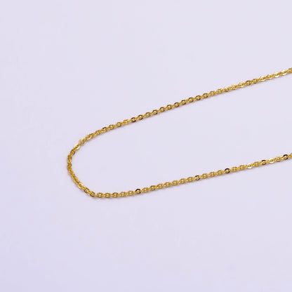 14K Gold Filled 1mm Cable Chain 18 Inch Necklace w. Extender | WA-02453