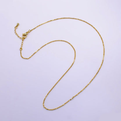 14K Gold Filled 1mm Cable Chain 18 Inch Necklace w. Extender | WA-02453