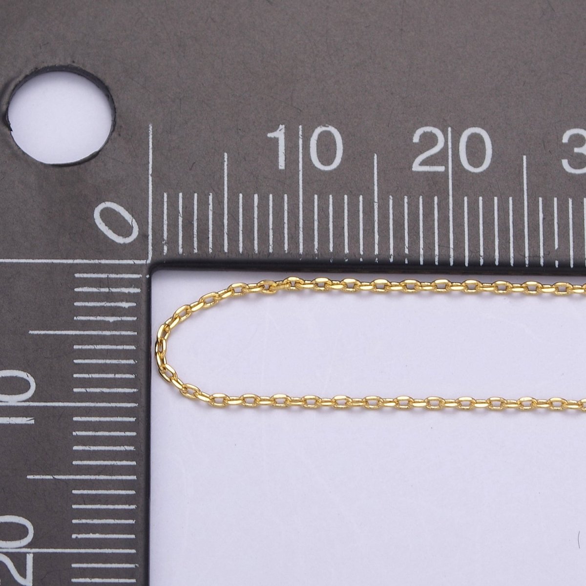 14K Gold Filled 1mm Cable Chain Dainty 19 Inch Layering Slider Necklace | WA-738  Clearance Pricing