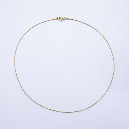 14K Gold Filled 1mm Minimalist Snake Chain 18 Inch Necklace | WA-04252