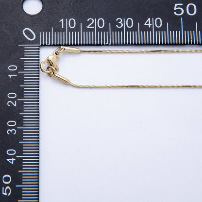 14K Gold Filled 1mm Minimalist Snake Chain 18 Inch Necklace | WA-04252