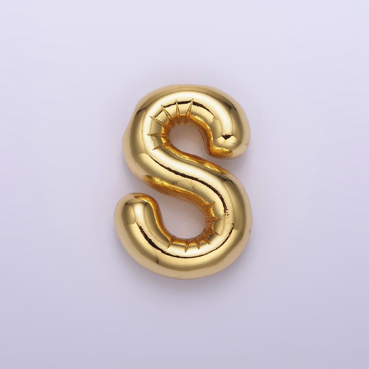 14K Gold Filled 20mm Chubby Balloon Initial Letter Pendant | A1067-A1079