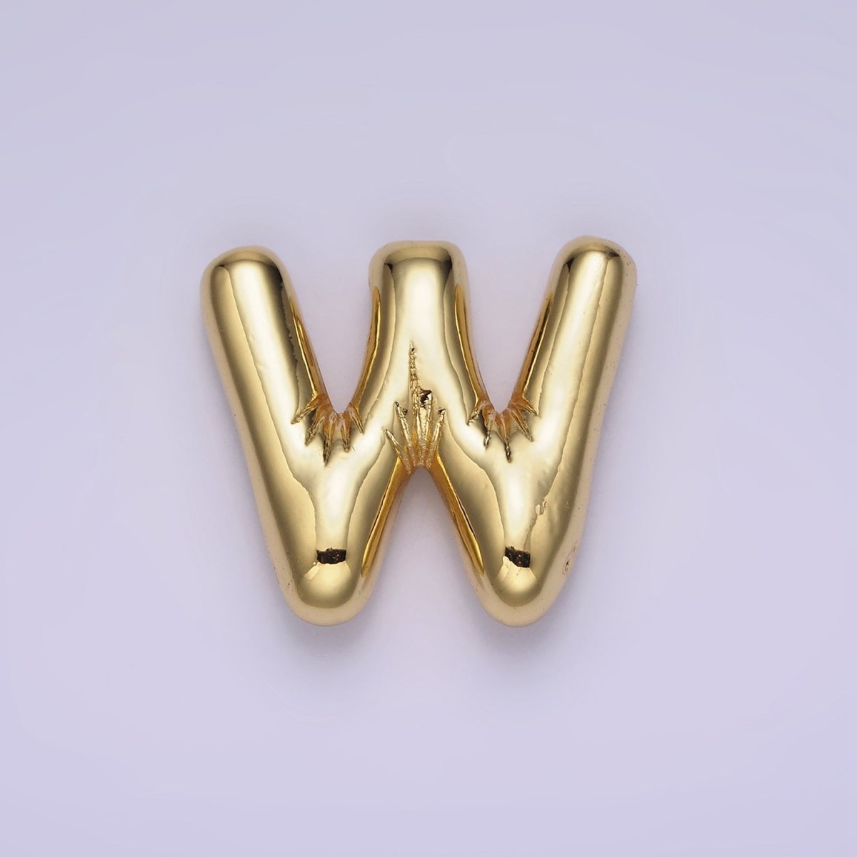 14K Gold Filled 20mm Chubby Balloon Initial Letter Pendant | A1067-A1079