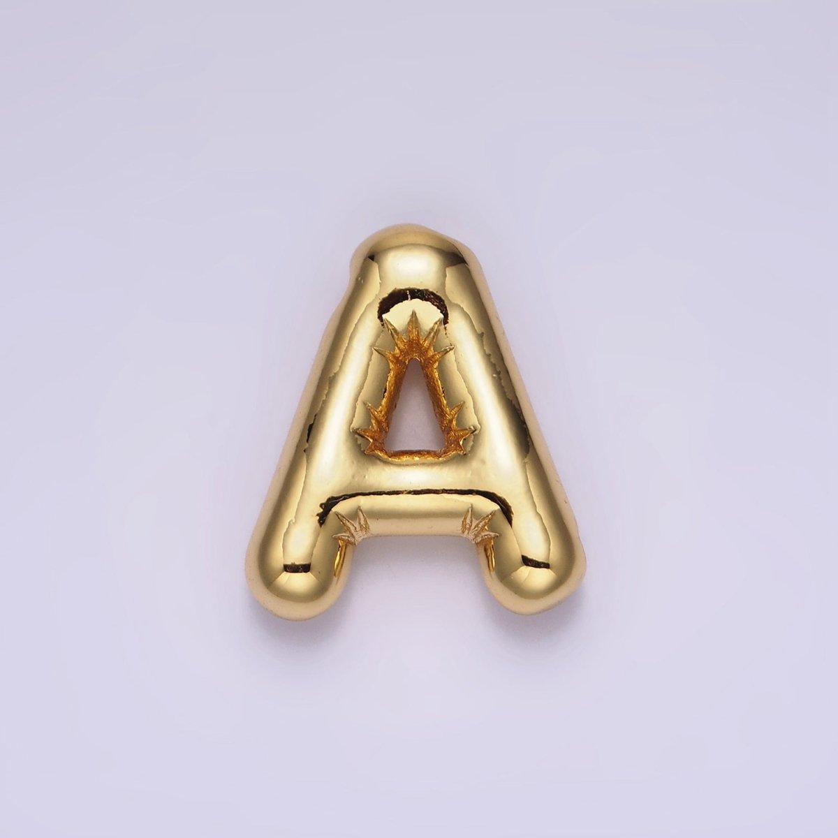 14K Gold Filled 20mm Chubby Balloon Initial Letter Pendant | A1067-A1079