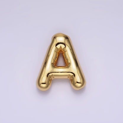 14K Gold Filled 20mm Chubby Balloon Initial Letter Pendant | A1067-A1079