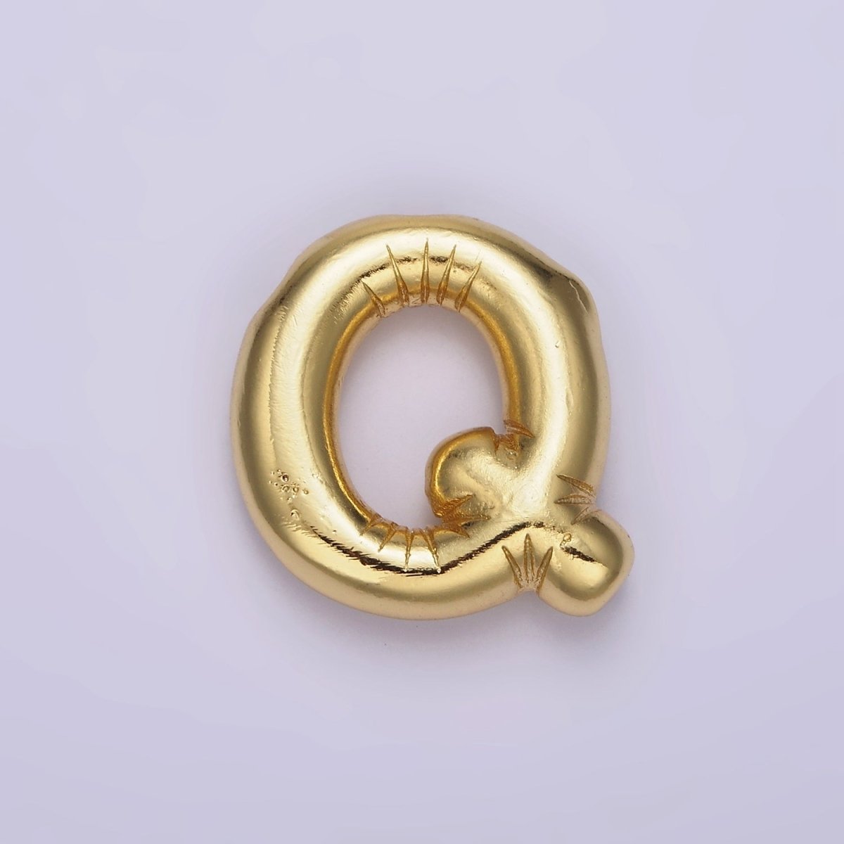 14K Gold Filled 20mm Chubby Balloon Initial Letter Pendant | A1067-A1079