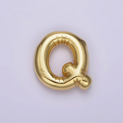 14K Gold Filled 20mm Chubby Balloon Initial Letter Pendant | A1067-A1079