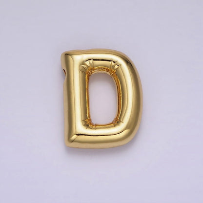 14K Gold Filled 20mm Chubby Balloon Initial Letter Pendant | A1067-A1079