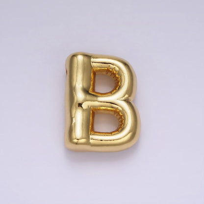14K Gold Filled 20mm Chubby Balloon Initial Letter Pendant | A1067-A1079