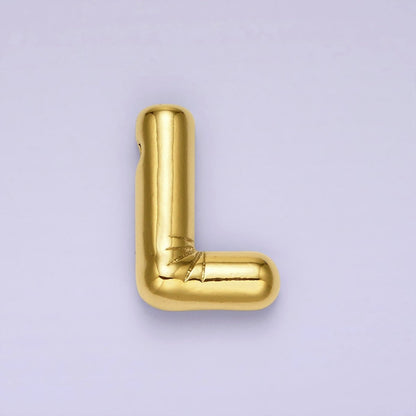 14K Gold Filled 20mm Chubby Balloon Initial Letter Pendant | A1067-A1079