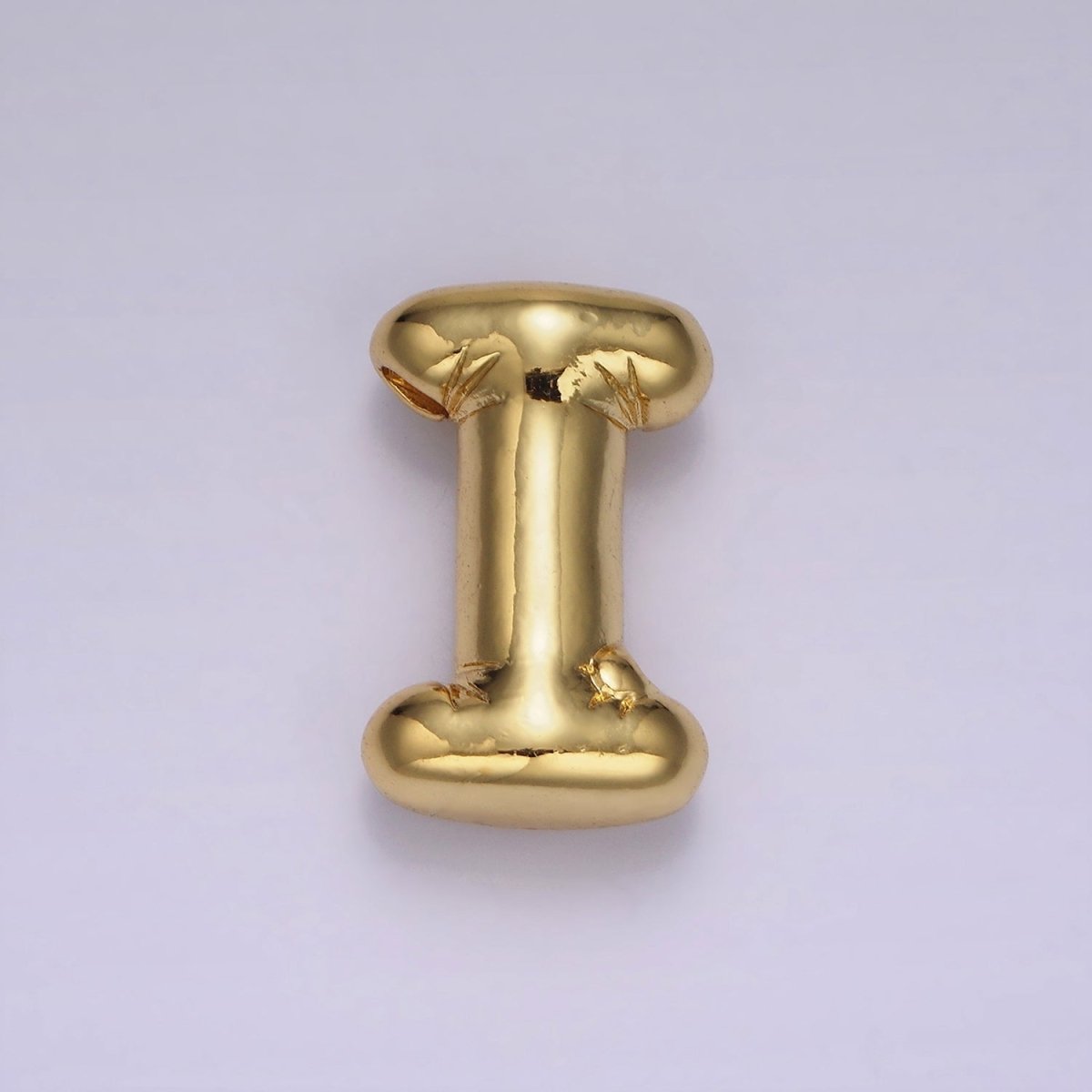 14K Gold Filled 20mm Chubby Balloon Initial Letter Pendant | A1067-A1079
