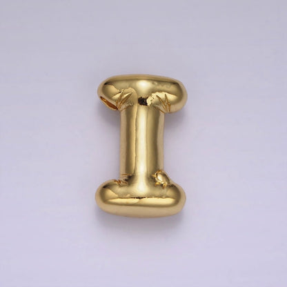 14K Gold Filled 20mm Chubby Balloon Initial Letter Pendant | A1067-A1079