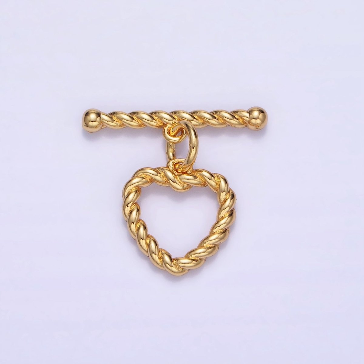 14K Gold Filled 20mm Heart Croissant Toggle Clasps Closure Findings | Z778
