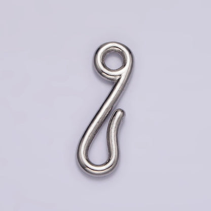 14K Gold Filled 20mm Minimalist Hook Loop Jewelry Finding Closure Supply | Z655