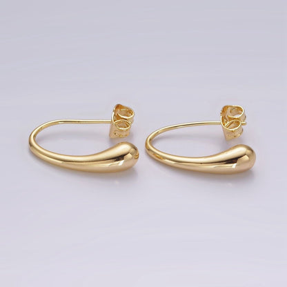 14K Gold Filled 20mm Molten Drop Minimalist French Hook Earrings | AE-966