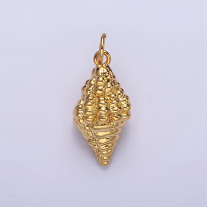 14K Gold Filled 20mm Ocean Clam Sea Shell Add-On Charm in Gold &amp; Silver | N-1083 N-1084