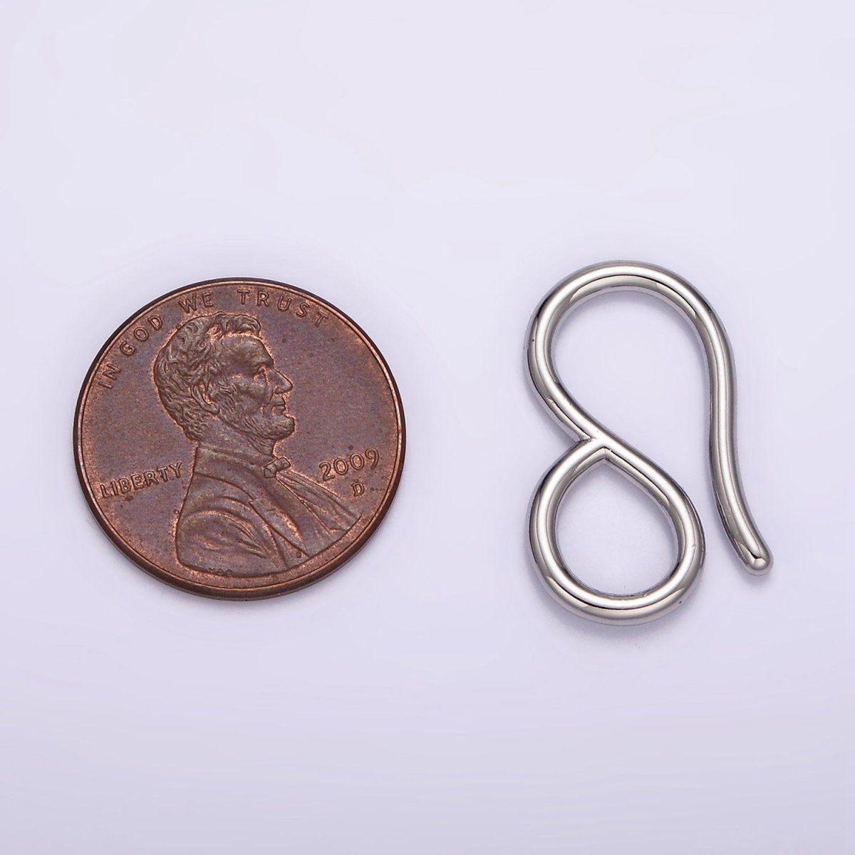 14K Gold Filled 22mm Curved Minimalist Infinity S-Hook Closure Supply Findings in Gold &amp; Silver | Z650