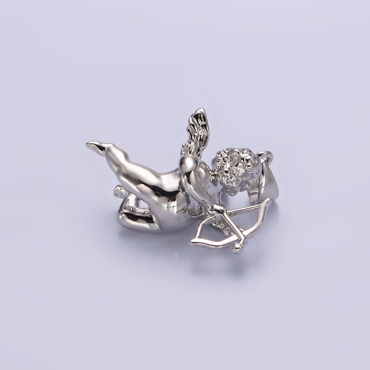 14K Gold Filled 23mm Cherub Baby Angel Mini Pendant in Gold &amp; Silver | N1268 N1269