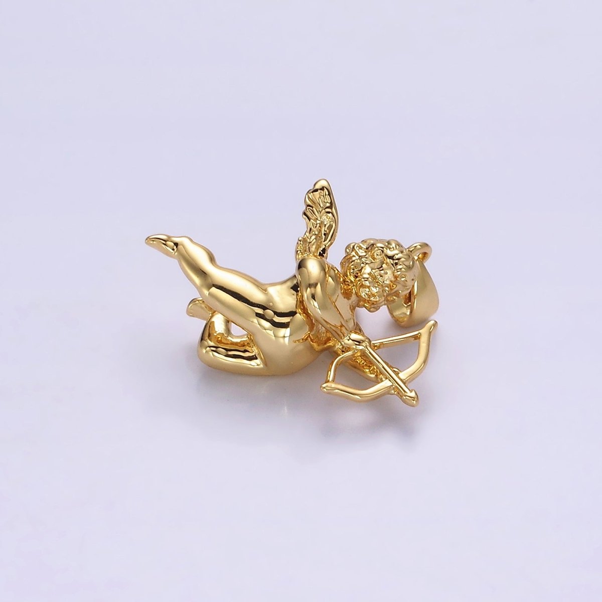 14K Gold Filled 23mm Cherub Baby Angel Mini Pendant in Gold &amp; Silver | N1268 N1269
