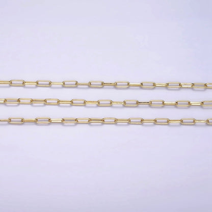 14K Gold Filled 2.3mm Paperclip 16 Inch, 18 Inch, 20 Inch Layering Chain Necklace | WA-2120 - WA-2123 Clearance Pricing