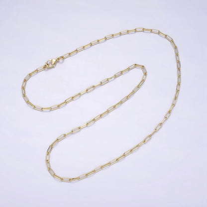 14K Gold Filled 2.3mm Paperclip 16 Inch, 18 Inch, 20 Inch Layering Chain Necklace | WA-2120 - WA-2123 Clearance Pricing
