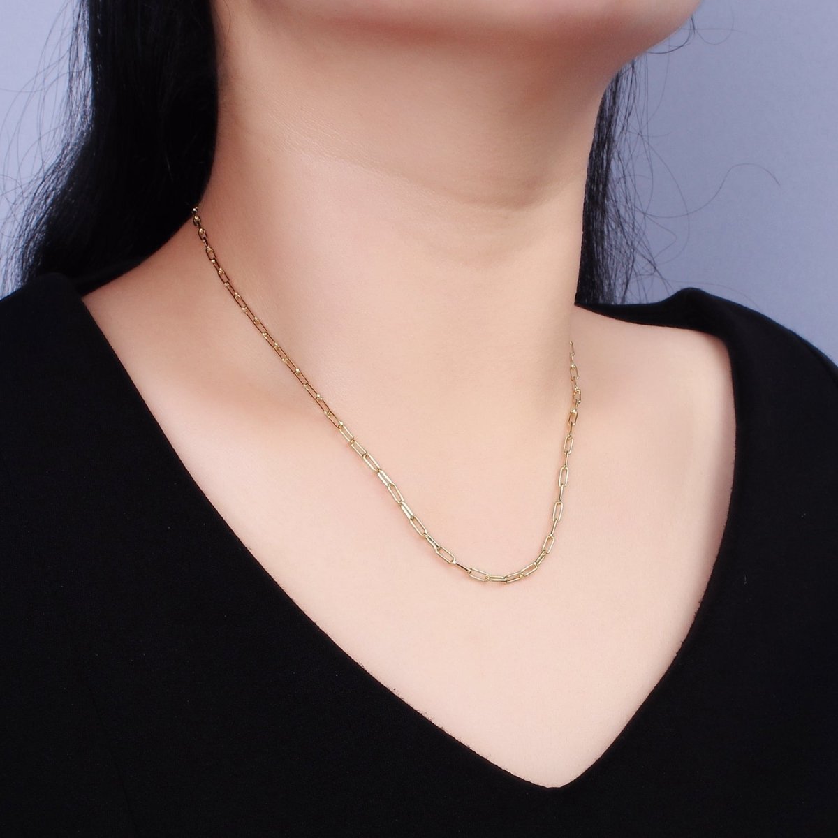 14K Gold Filled 2.3mm Paperclip 16 Inch, 18 Inch, 20 Inch Layering Chain Necklace | WA-2120 - WA-2123 Clearance Pricing