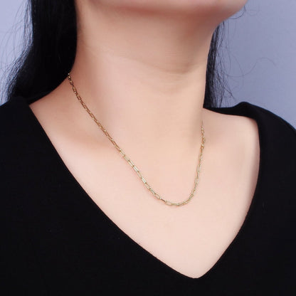 14K Gold Filled 2.3mm Paperclip 16 Inch, 18 Inch, 20 Inch Layering Chain Necklace | WA-2120 - WA-2123 Clearance Pricing