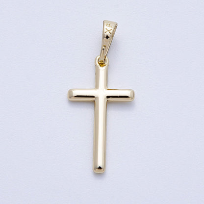 14K Gold Filled 24mm Thin Plain Religious Cross Pendant | Charms-00456