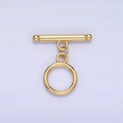 14K Gold Filled 24mm Minimalist Toggle Clasps Closure Findings in Gold &amp; Silver | L614/K175 K121