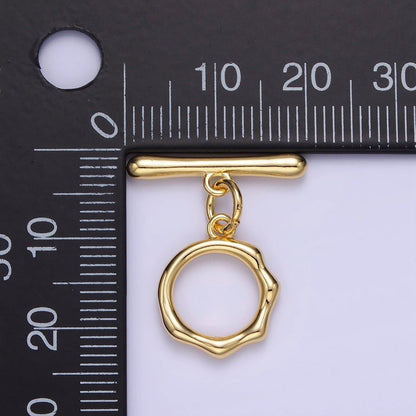 14K Gold Filled 24mm Molten Drip OT Toggle Clasps Closure Findings | Z718