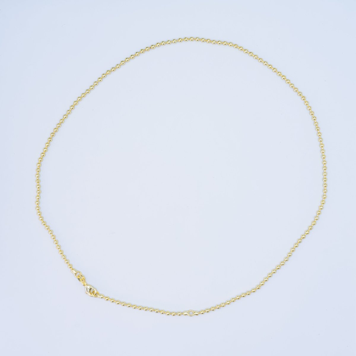 14K Gold Filled 2.5mm Ball Bead Bar 17.5 Inch Necklace | WA-2742
